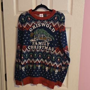 Nationa Lampoons Christmas Vacation Griswold Sweater - Blue and Red